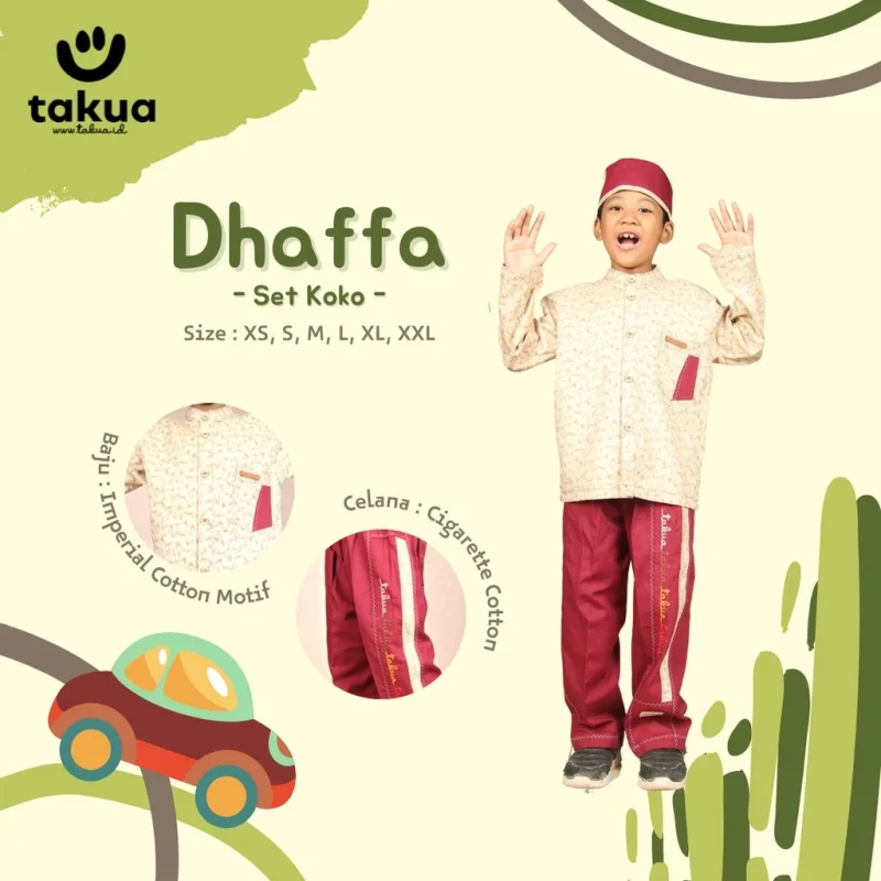 Baju Koko Anak Dhaffa by Takua - Gambar 4