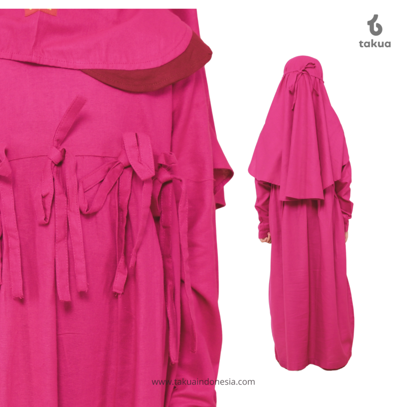 Gamis Anak PinkPolos by Takua - Gambar 2