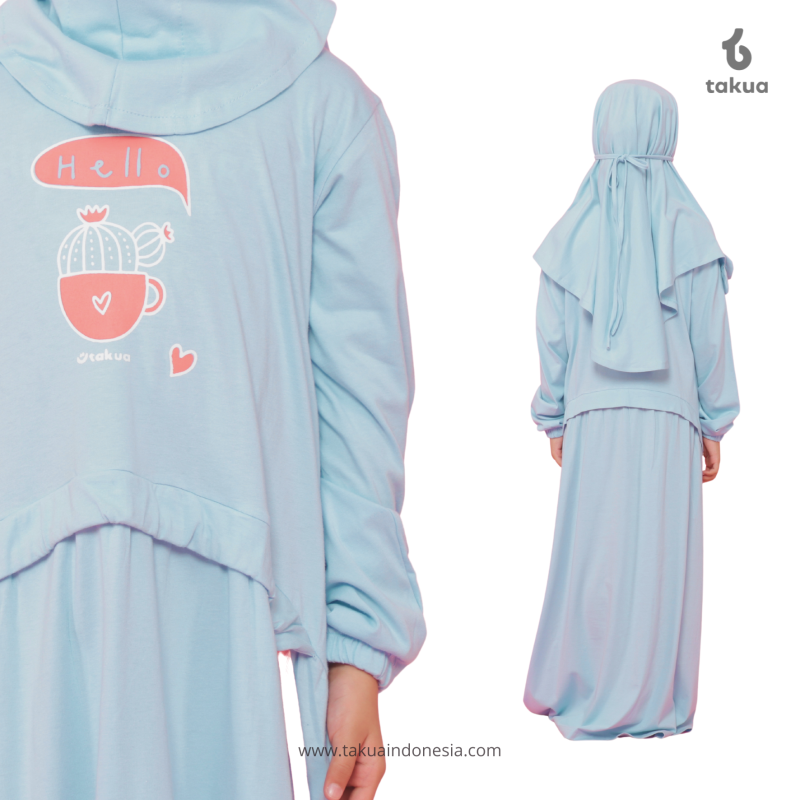 Gamis Anak Halo Blue by Takua - Gambar 2