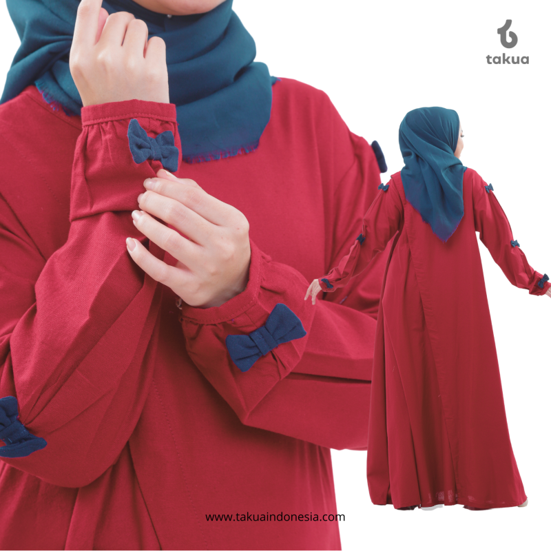 Gamis Dewasa Maroon By Takua - Gambar 2