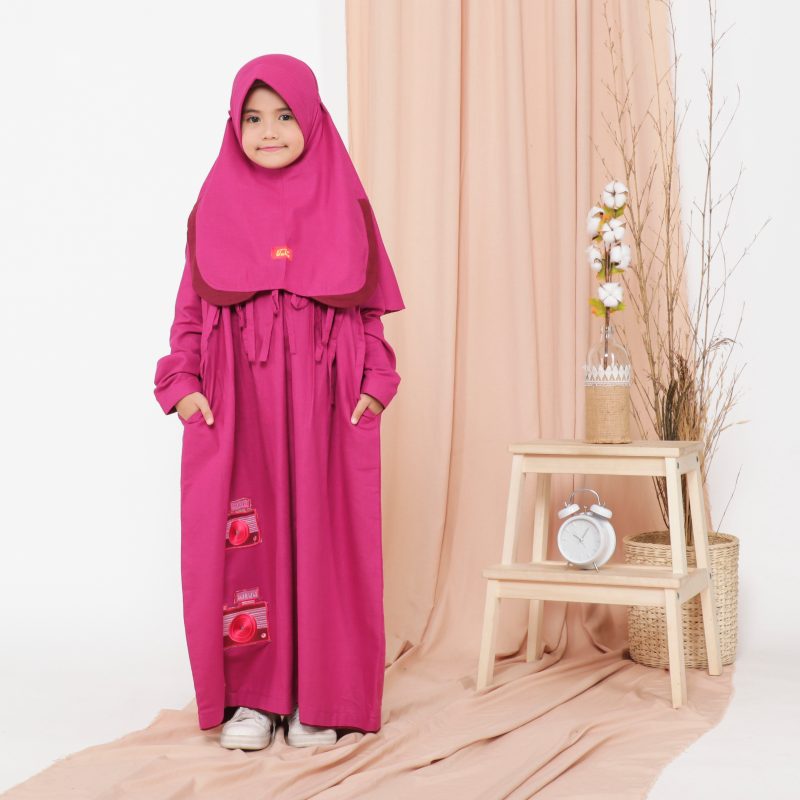 Gamis Anak PinkPolos by Takua - Gambar 6