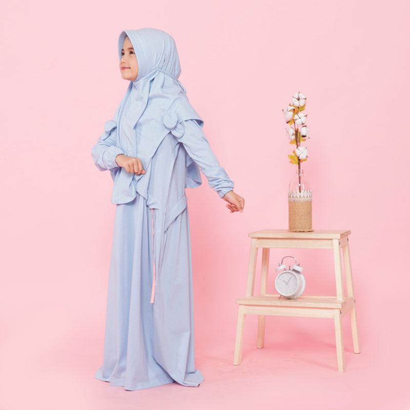 Gamis Anak Halo Blue by Takua - Gambar 7