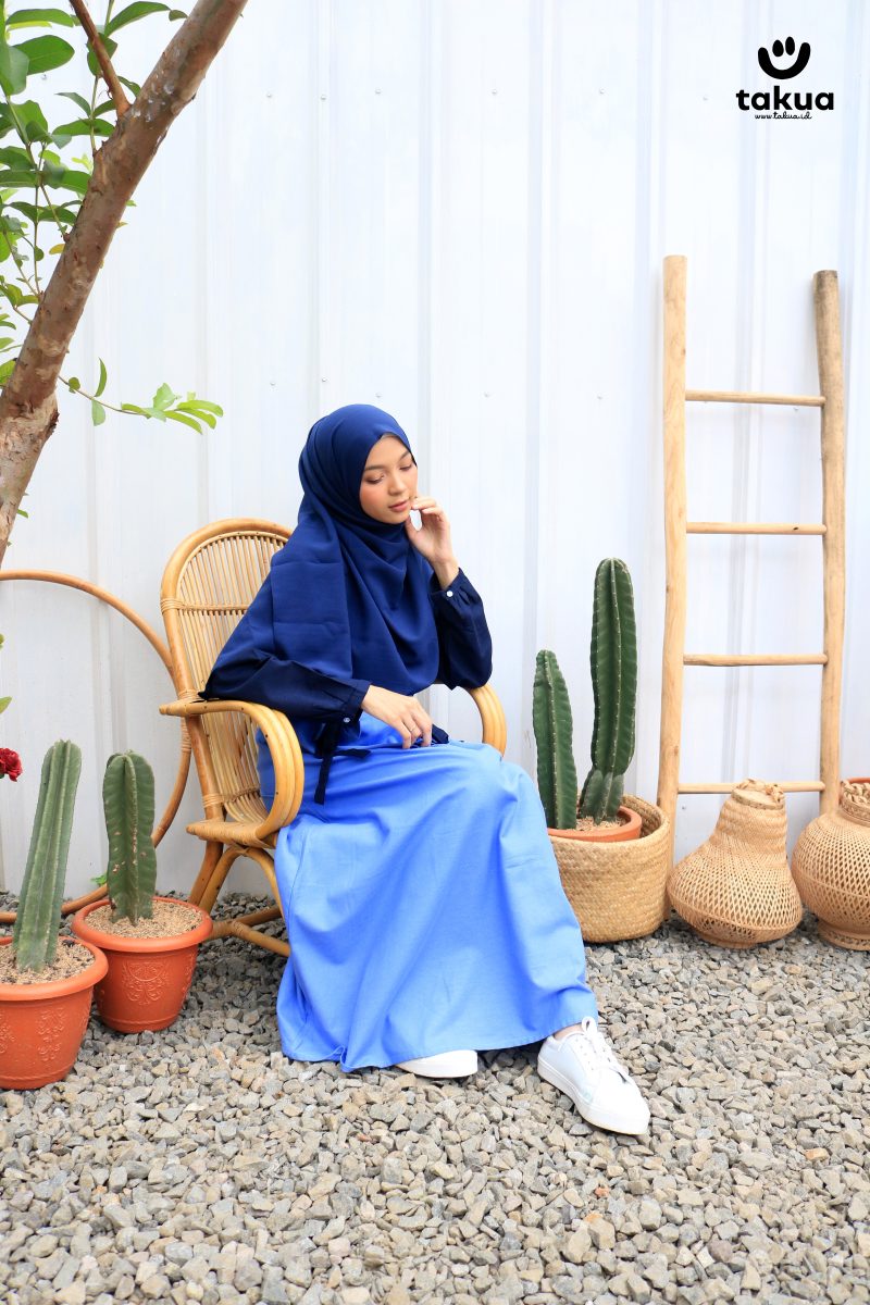 Gamis Dewasa Denim By Takua - Gambar 3