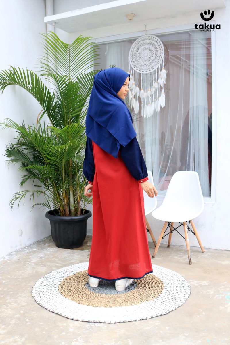 Gamis Dewasa Merah Navi By Takua - Gambar 7