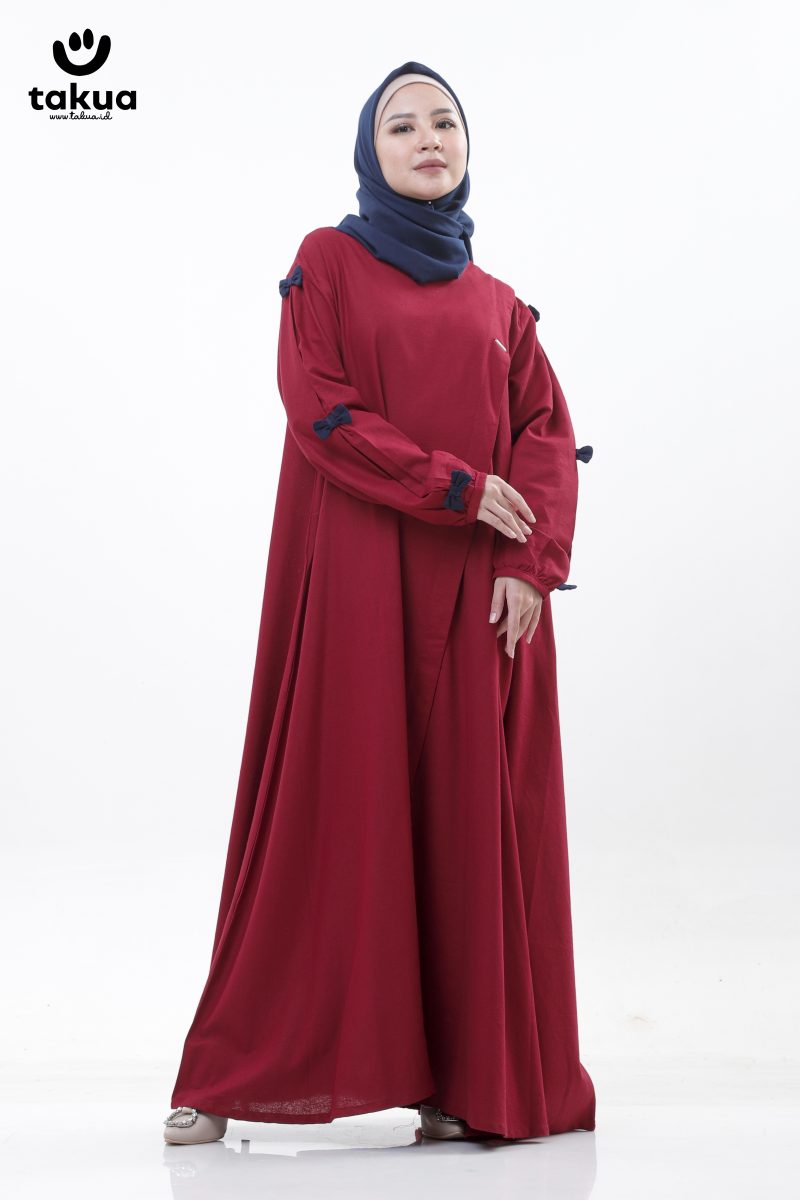 Gamis Dewasa Maroon By Takua - Gambar 3