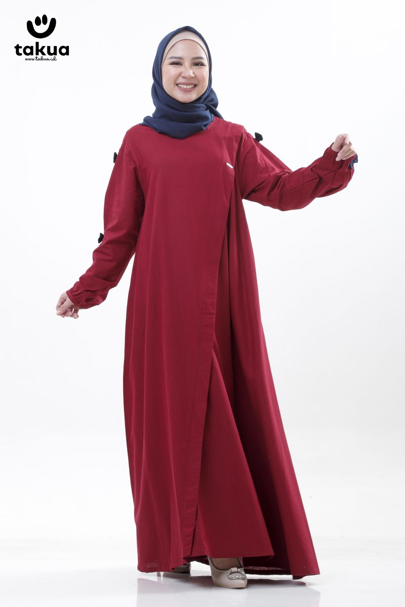Gamis Dewasa Maroon By Takua - Gambar 4